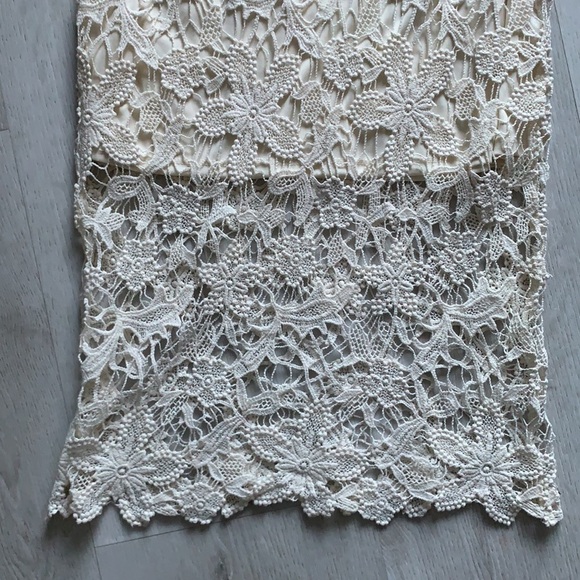 Adiva cream crochet skirt size m NWT bohemian Victorian vintage style beach - Picture 4 of 11